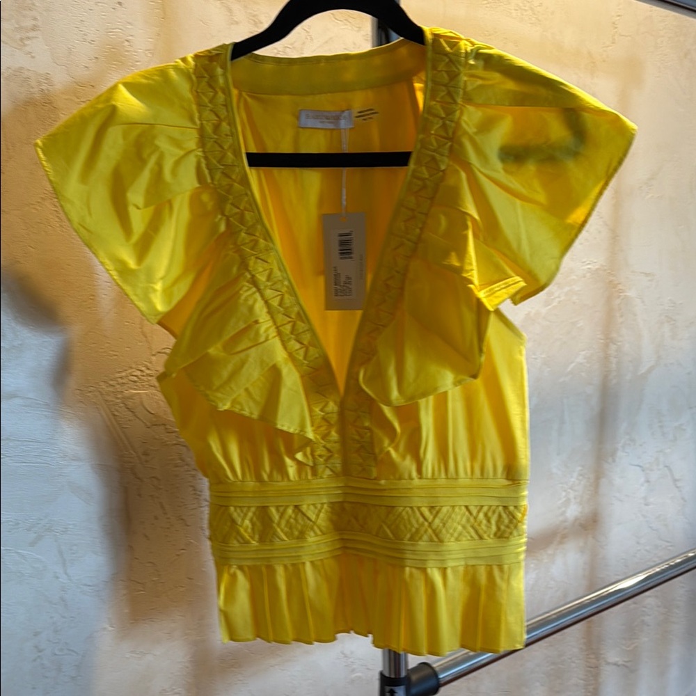 Ramy Brooks yellow Emilia top NWT size xxl
